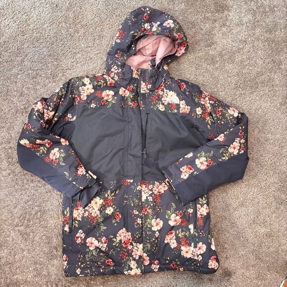 Girls The North Face Floral Freedom Extreme Insulated Jacket- Size XL - Picture 2 of 5